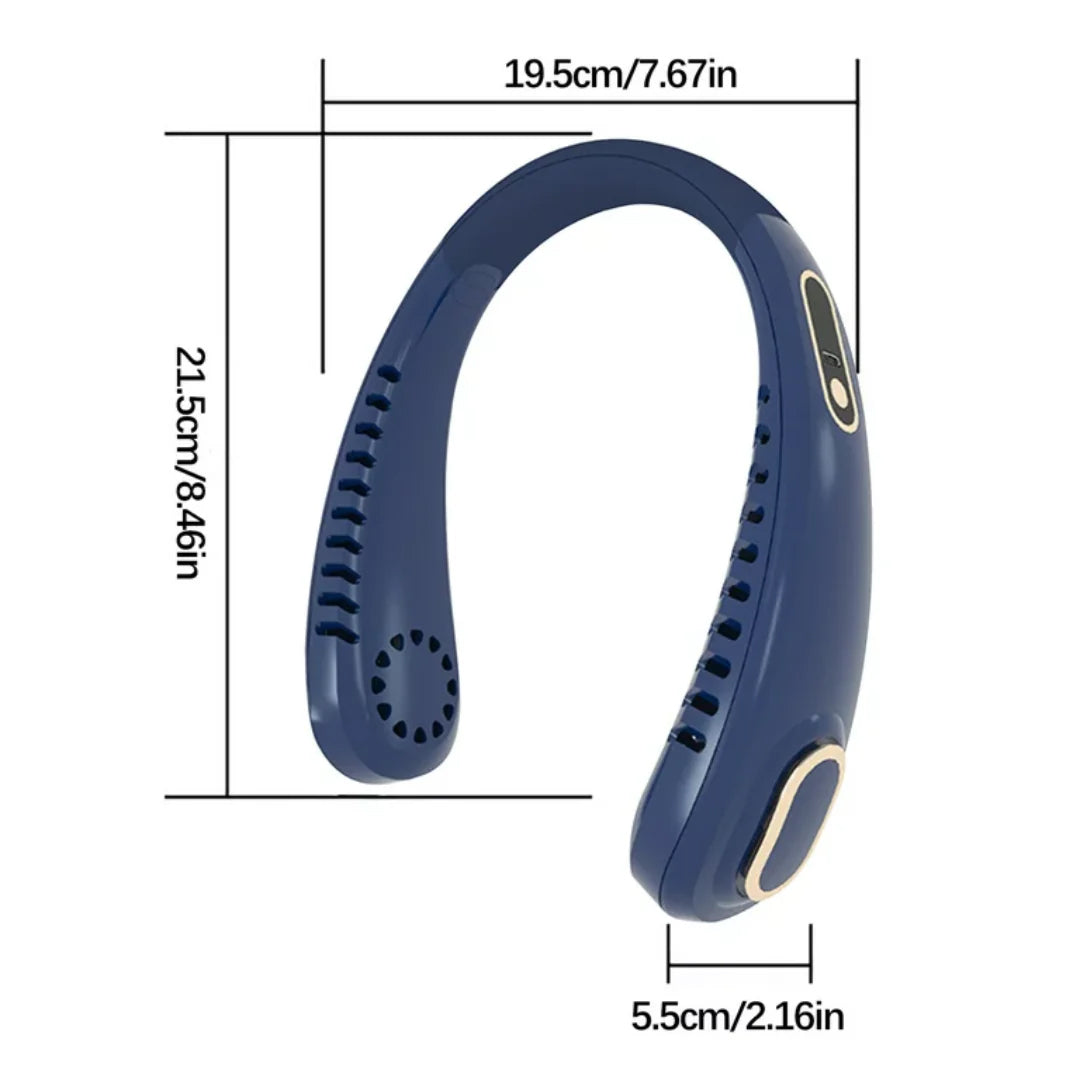 2025 New Portable Halter Neck Fan Usb Handheld Silent Multi-function Leafless Mini Electric Fan Cross-border