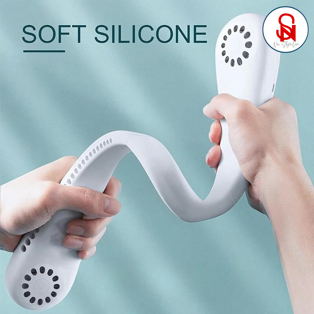 2025 New Portable Halter Neck Fan Usb Handheld Silent Multi-function Leafless Mini Electric Fan Cross-border